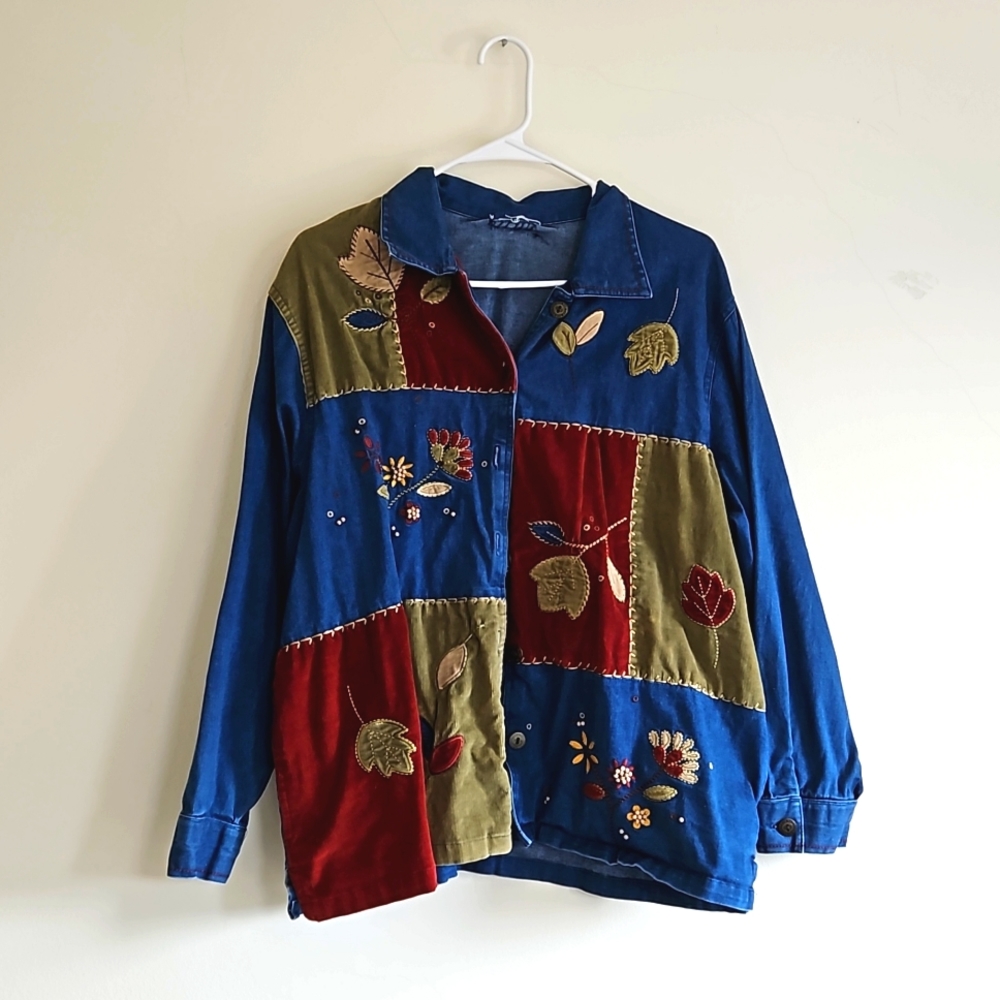 Beautiful Handstiched Fall Jean Button Up